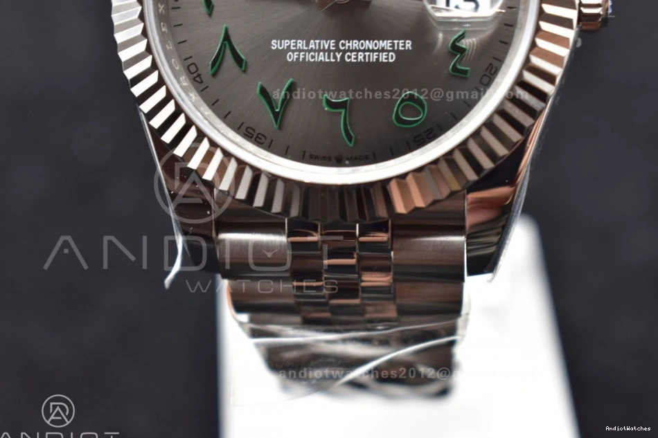 Bracelet 632 Marker Grey SA TechFriendly 41 904L on Arabic DateJust DIWF Dial 1:1 Jubilee Edition Best 126334 Steel 0326